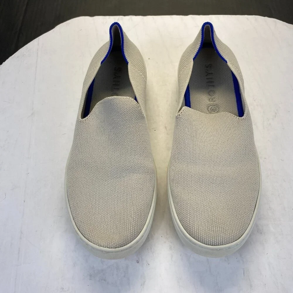 Rothy's The‎ Original Slip On Women's Sneakers, Size 9, Low Top, Flat,Tan,Preppy